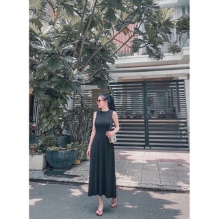 Đầm body HOTMOM sát nách thun lạnh, dày dặn, lên dáng siêu xinh, chất xịn 6 màu váy đầm bầu thiết kế HBZ-001
