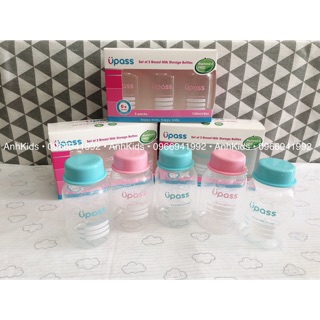 Bộ 3 bình trữ sữa upass - 125ml