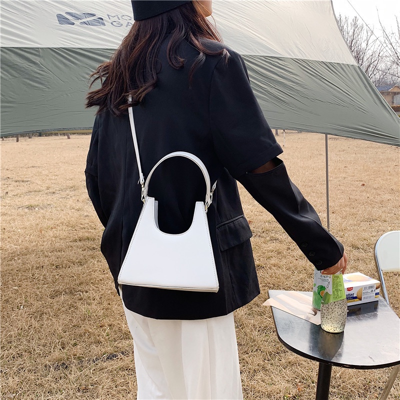 Túi đeo vai IELGY màu trơn phong cách Hàn Quốc thời trang cho nữ