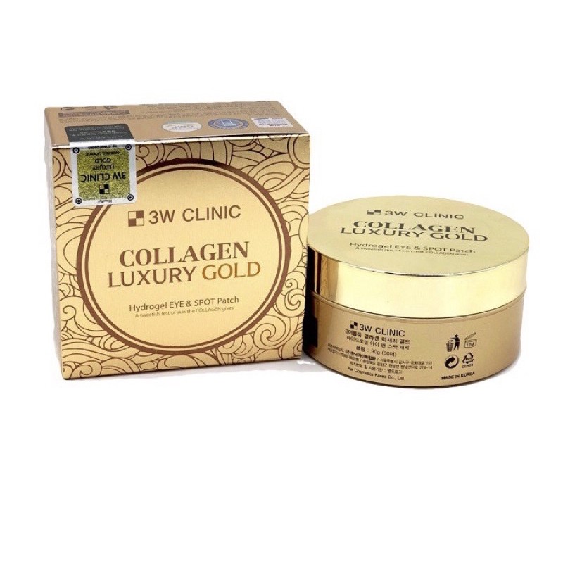 Mặt Nạ Mắt Collagen Luxury Gold 3W Clinic(90/miếng) Giảm Thâm Xoá Nhăng