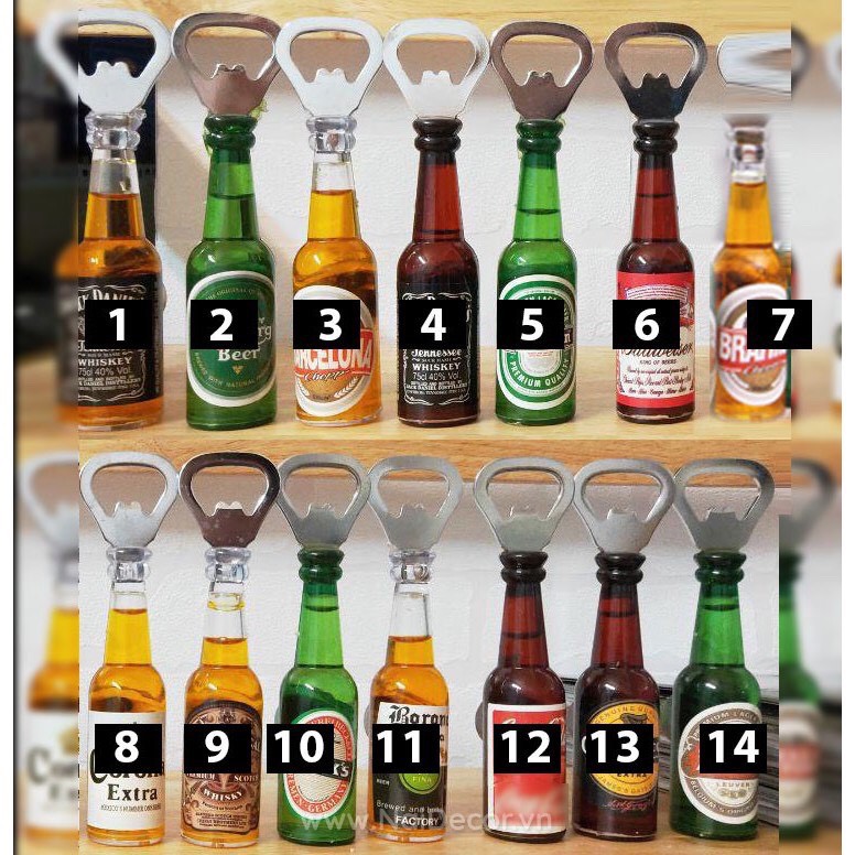 Dụng cụ mở chai khui chai hình chai bia có gắn nam châm - đồ khui bia Dumi Shop