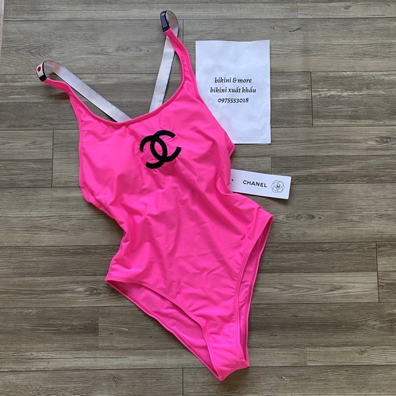 [BKN1295] &lt;BRAND&gt; BODYSUIT CNL HỒNG NEON QUAI CỜ