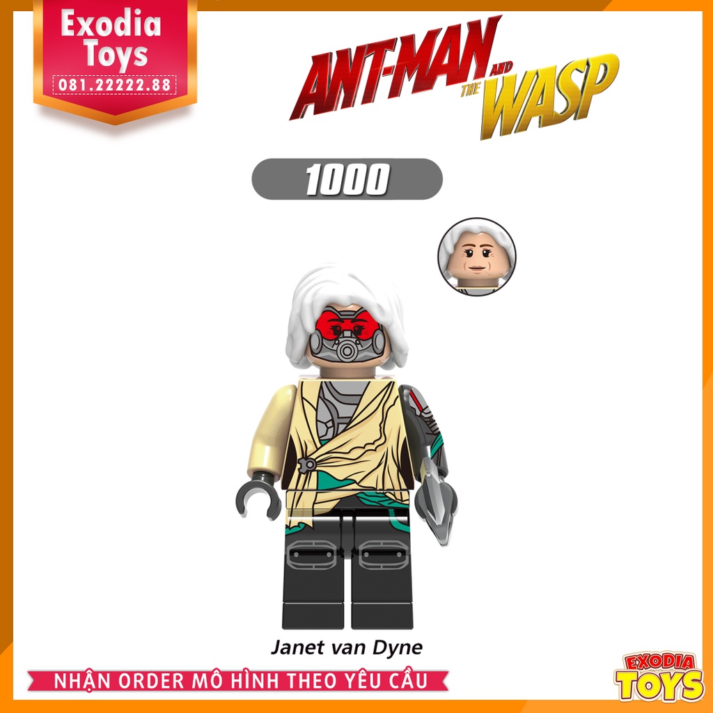 Xếp hình Minifigure Marvel siêu anh hùng Người Kiến và Chiến Binh Ong - Đồ chơi lắp ghép sáng tạo - XINH X0224