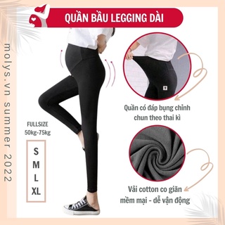 Quần bầu legging có đáp, có chun chỉnh bụng loại 1, free size BTTQ08