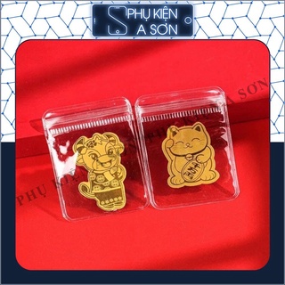 [QUÀ TẶNG KHÁCH VIP] Miếng Dán Mèo Thần Tài gắn ốp lưng điện thoại Mạ Vàng Mang Tới Tài Lộc