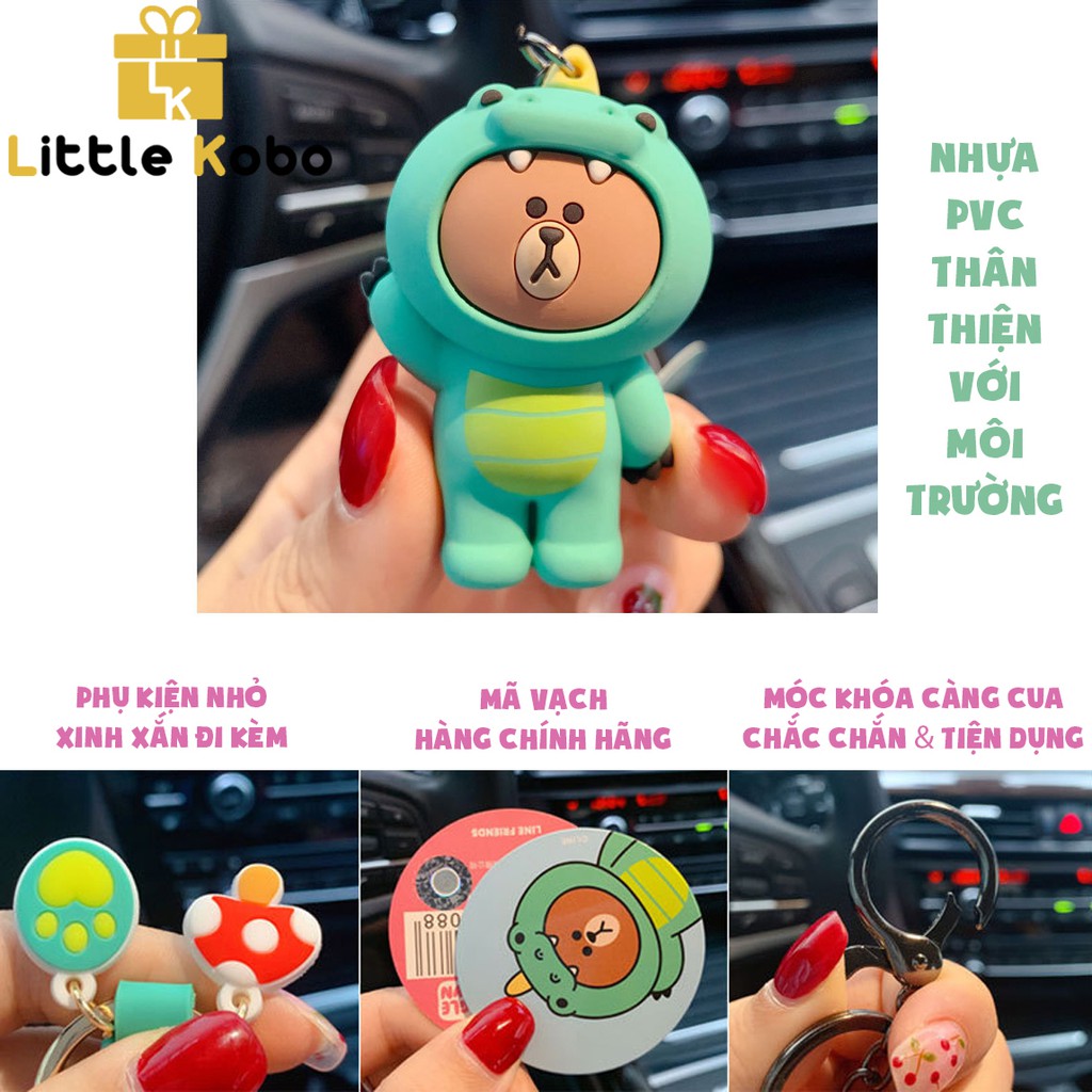 [Loại Xịn] Móc Khóa Line Friends Móc Khóa Gấu Brown Hàng Cao Cấp