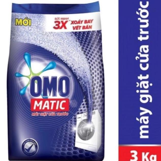 [ Mẫu Mới ] Bột giặt OMO Matic cho máy giặt cửa trước dạng Túi 3kg