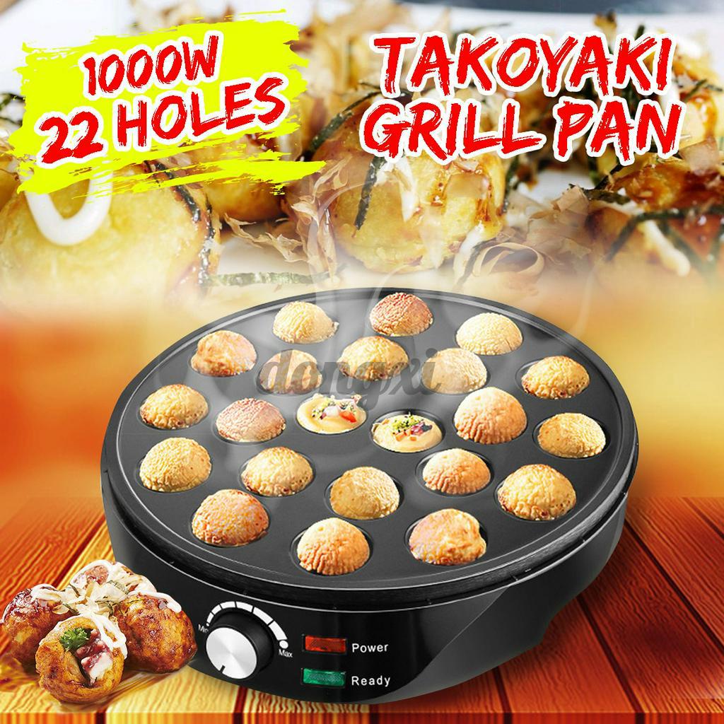 Chảo nướng bánh Takoyaki bằng điện 22 lỗ 1000w