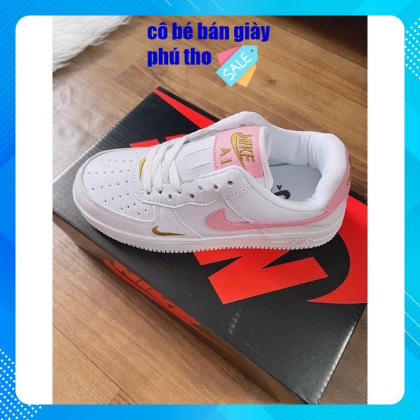 Giày thể thao trắng vệt hồng phù hợp thời trang nữ full box bill