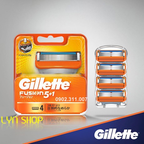 Lưỡi dao cạo râu Gillette Fusion 5 (Vỉ 04 lưỡi)