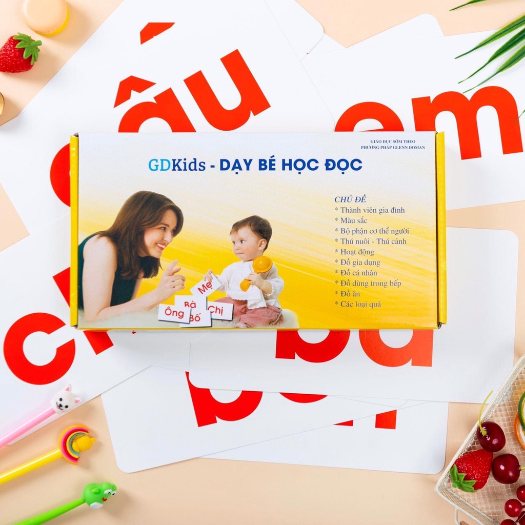 Flashcard - Combo Bộ Thẻ Học Chuẩn Glenn Doman Chương Trình Cơ Bản Đọc - Toán - Thế Giới Xung Quanh 259 thẻ (tặng ehon)