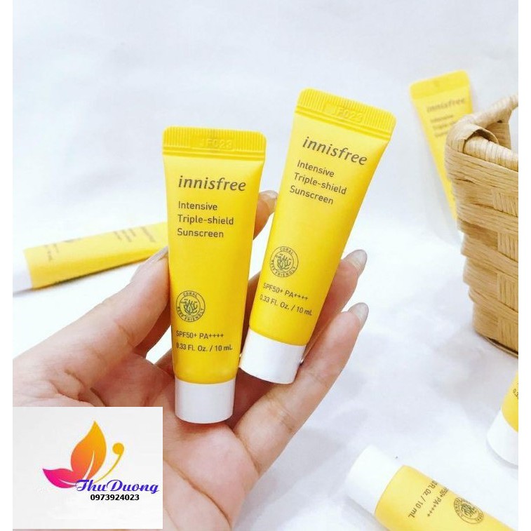 Kem Chống Nắng Innisfree Intensive Triple shield  Sunscreen SPF50+ Pa++++10ml