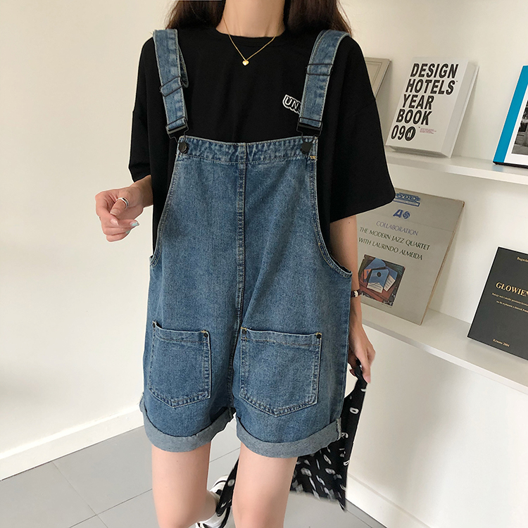 Áo liền quần Denim Thời Trang 33716 Cho Nữ