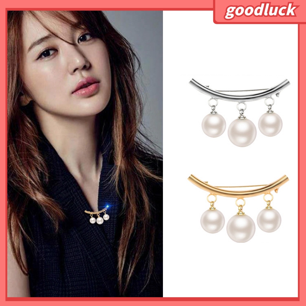 Ghim cài áo đính ngọc trai giả thời trang cho nữ