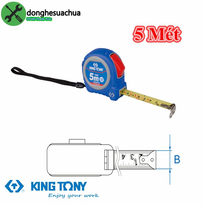 Thước cuộn 5 mét Kingtony 79094-05C