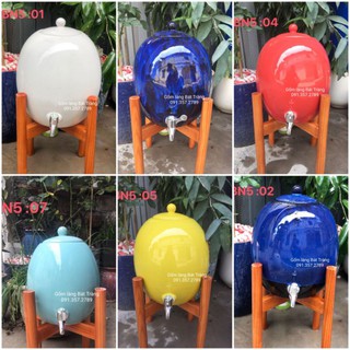 Bình nước 8 lit gốm sứ Hiền Anh Bát Tràng