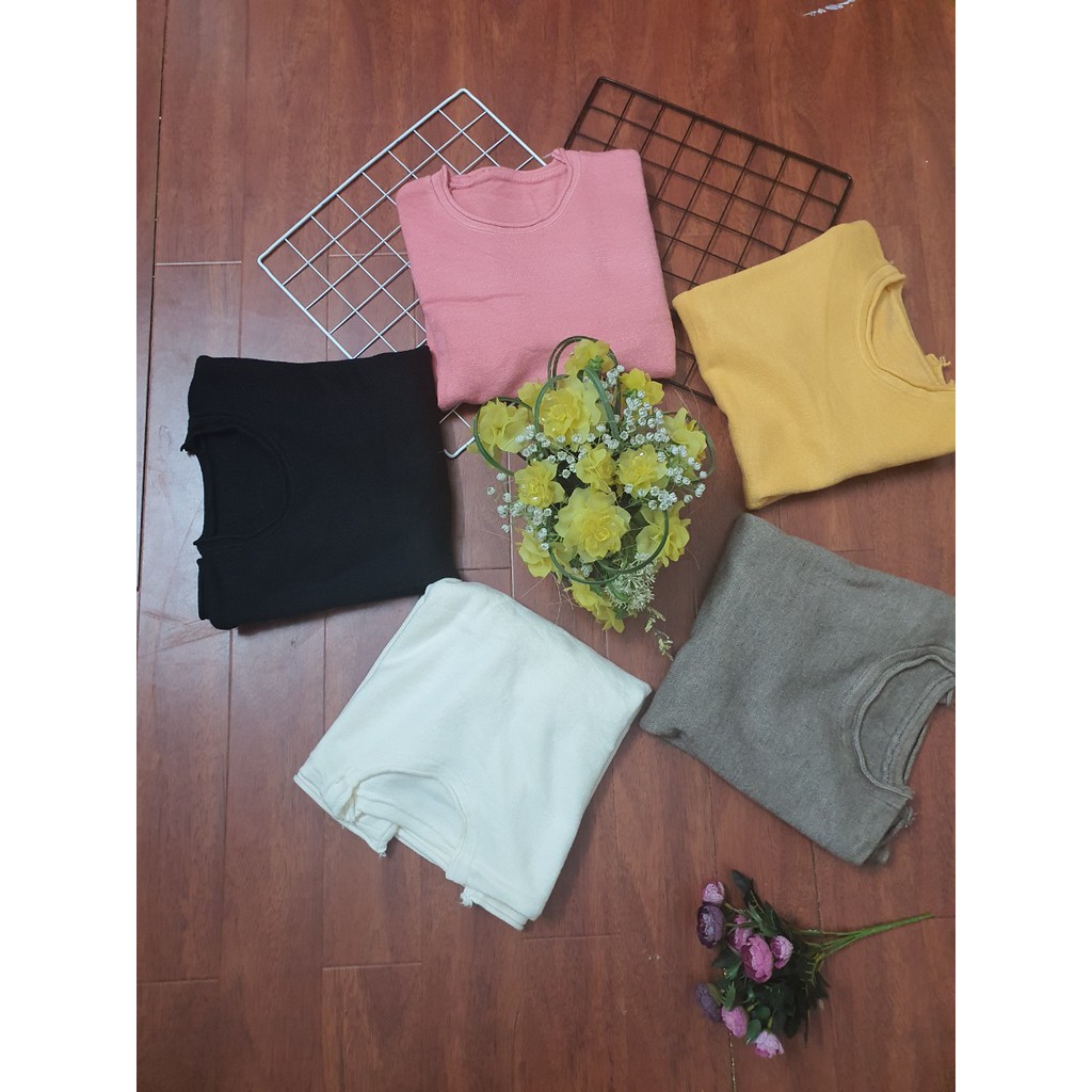 Áo len trơn form rộng, Áo len nữ dáng suông freesize thời trang phong cách hàn quốc