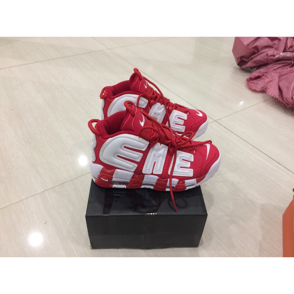 GIÀY THỂ THAO NIKE AIR MORE UPTEMPO MẦU ĐỎ CHỮ TRẮNG