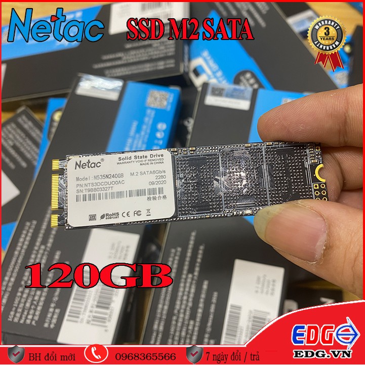 Ổ Cứng SSD M2 SATA 120GB NETAC BH 36 tháng