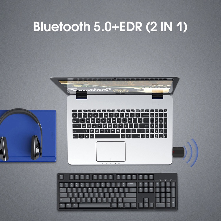 Thiết bị thu phát âm thanh Bluetooth 2 trong 1 kiểu Bluetooth cho máy tính TV đa truyền thông