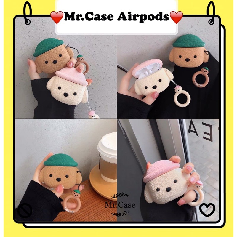 Case Airpods 1/2 Pro Vỏ Ốp Đựng Tai Nghe Hình Cún Xinh