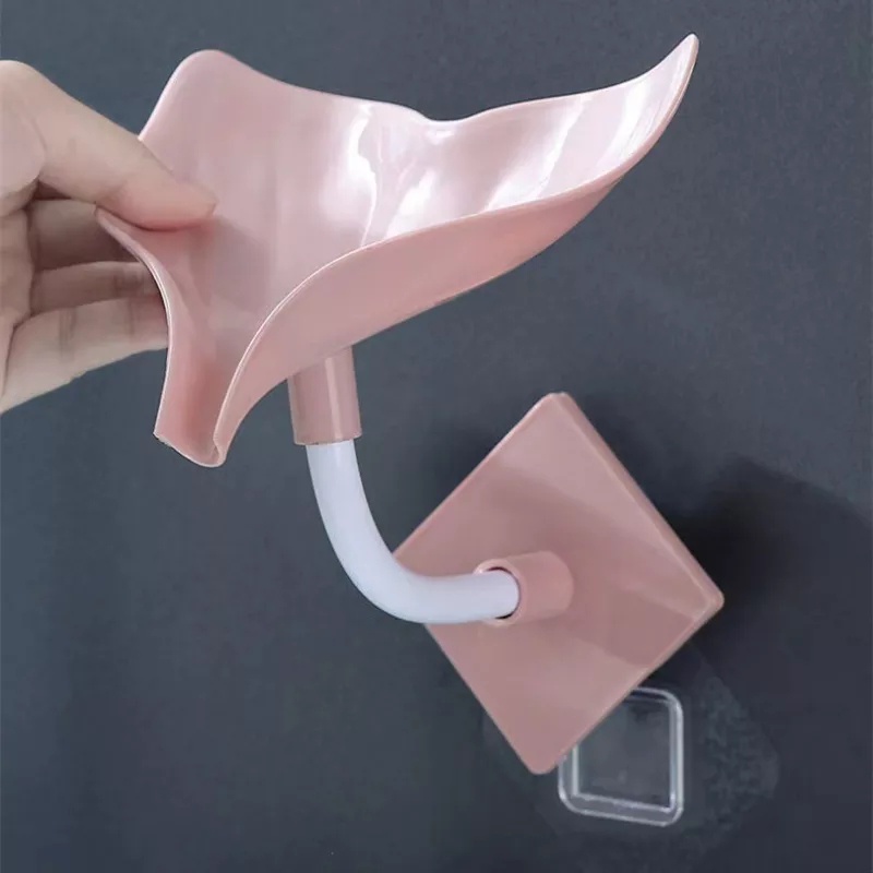 Giá Đỡ Xà Phòng Gắn Tường Bằng Nhựa Thiết Kế Hình Đuôi Cá Voi 3 Màu Chống Trượt Đa Năng Tiện Dụng Cho Nhà Bếp