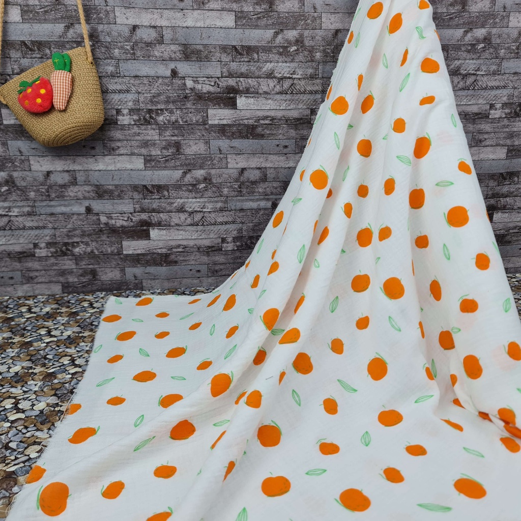 Vải Xô Muslin 2 lớp cao cấp - Các mẫu họa tiết dễ thương cho bé gái