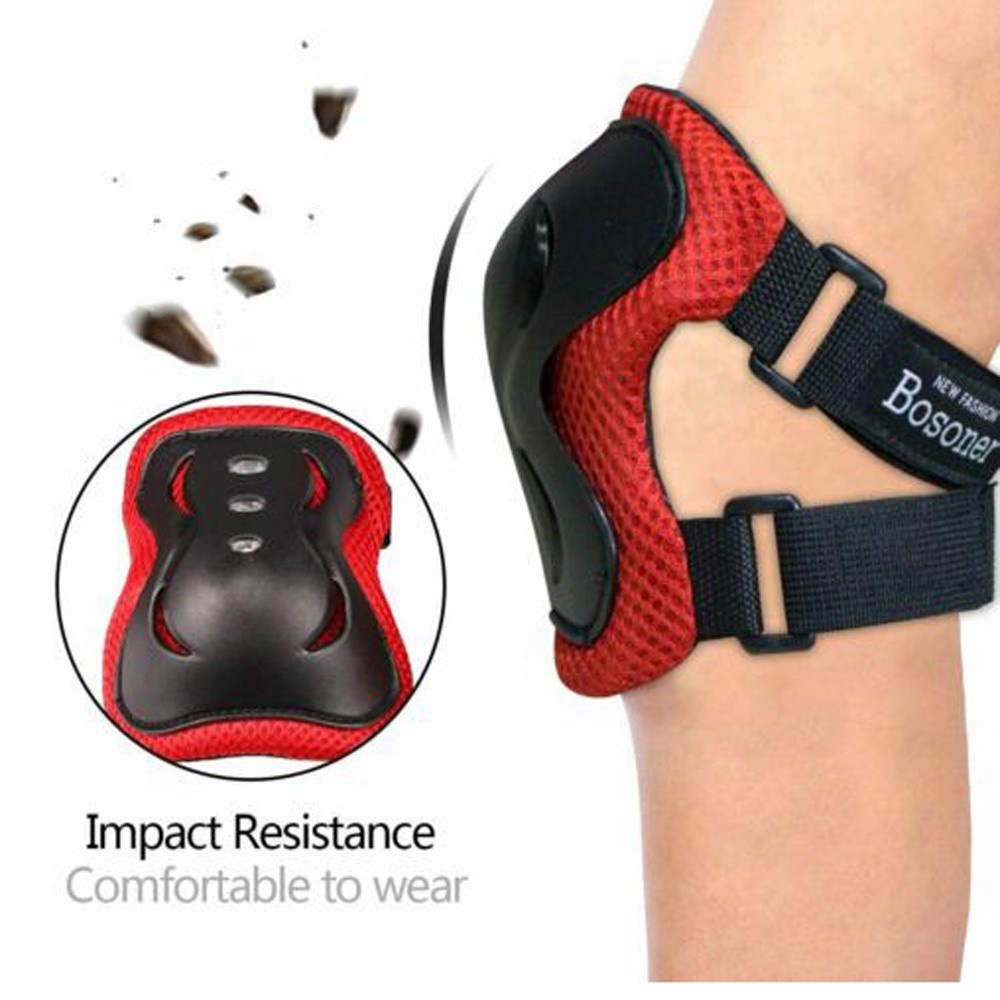 Bộ 6 Miếng Đệm Bảo Vệ Đầu Gối / Khuỷu Tay / Cổ Tay / Khuỷu Tay An Toàn Nhiều Màu Cho Trẻ Em Lướt Ván Lướt Ván / Chơi Thể Thao AVALENTINE