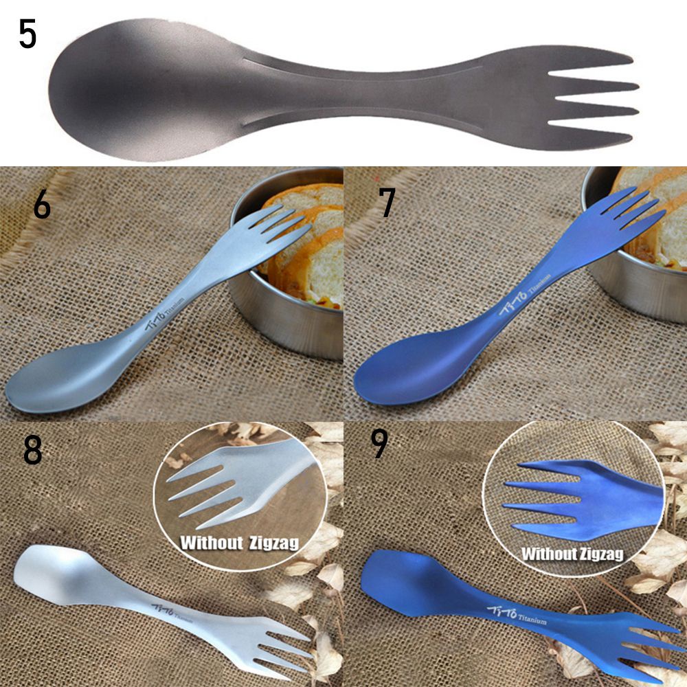 Muỗng Nĩa 9 Kiểu Bằng Titan Chất Lượng Cao Gọn Nhẹ Chất Lượng Cao Cho Hoạt Động Ngoài Trời