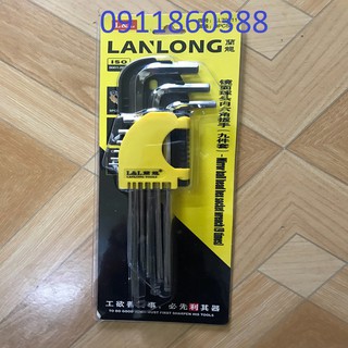 bộ 9 lục lăng đầu bi tròn