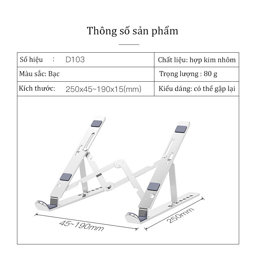 Giá đỡ Tản Nhiệt, Kệ Đỡ Dùng Cho Ipad - MacBook - Laptop Phụ Kiện Cao Cấp Hợp Kim Nhôm Thông Minh