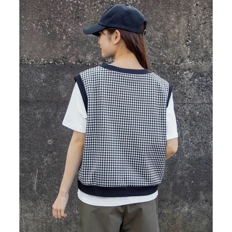 Áo gile cổ V phong cách hàn quốc xuất dư