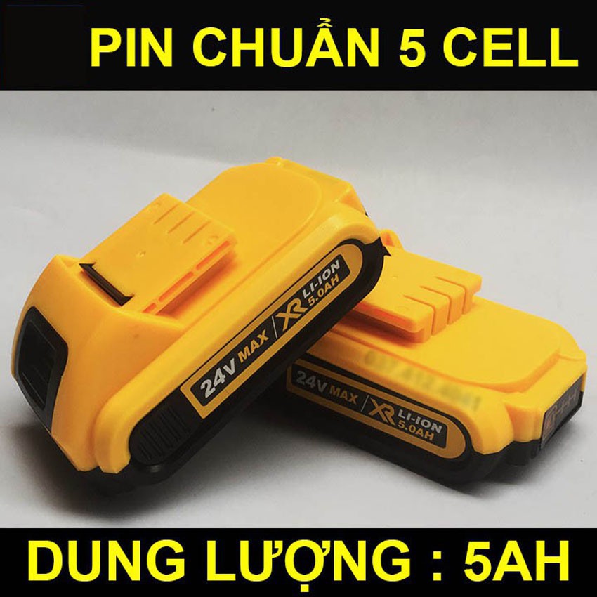 Pin Máy Khoan Dewalt loại 24V. Chuẩn 5 cell Pin