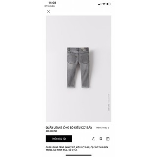 Quần jean Zara cho bé