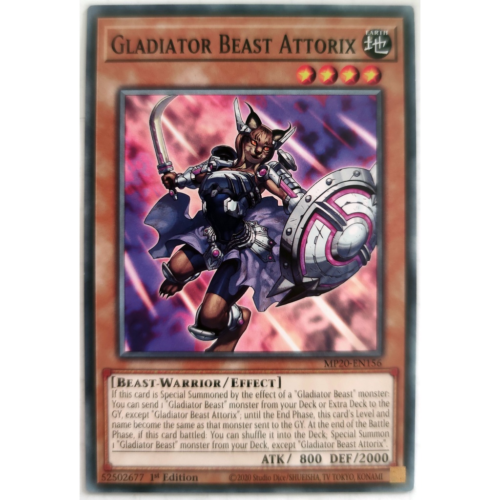 [Thẻ Yugioh] Gladiator Beast Attorix |EN| Rare / Common (ARC-V)