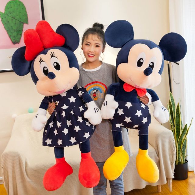 Gấu bông Mickey Thú Nhồi Bông Hình Chuột Mickey Minnie Xinh Xắn Mềm Mại