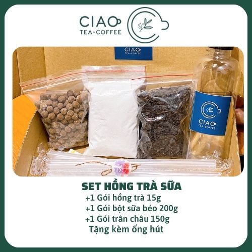 Set trà sữa (nguyên liệu pha Hồng Trà sữa) (5 ly) CIAO tea & coffee