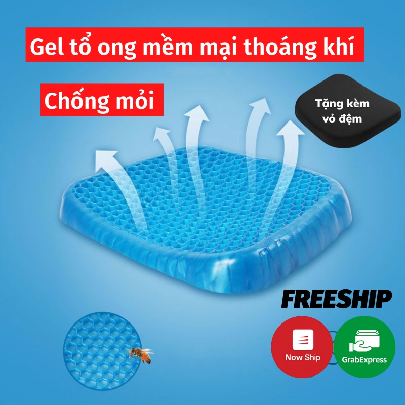 Đệm Ngồi Đệm Gel Lót Ghế Thoáng Khí Chống Mỏi Cao Cấp KHO GIA DỤNG TRẦN PHÚ