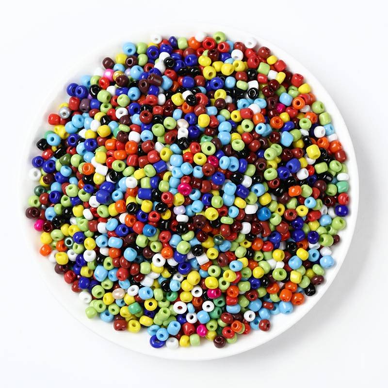 50gr  hạt cườm mix màu  2mm-4mm  đính kết quần áo, làm vòng tay làm đồ thủ công