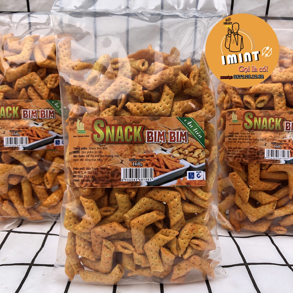 Bim bim que đậu hà lan 160g món quà tuổi thơ  đồ ăn vặt IMINT FOOD