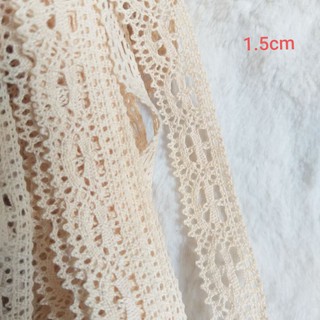 Ren chỉ cotton,màu vintage,size 1.5 cm