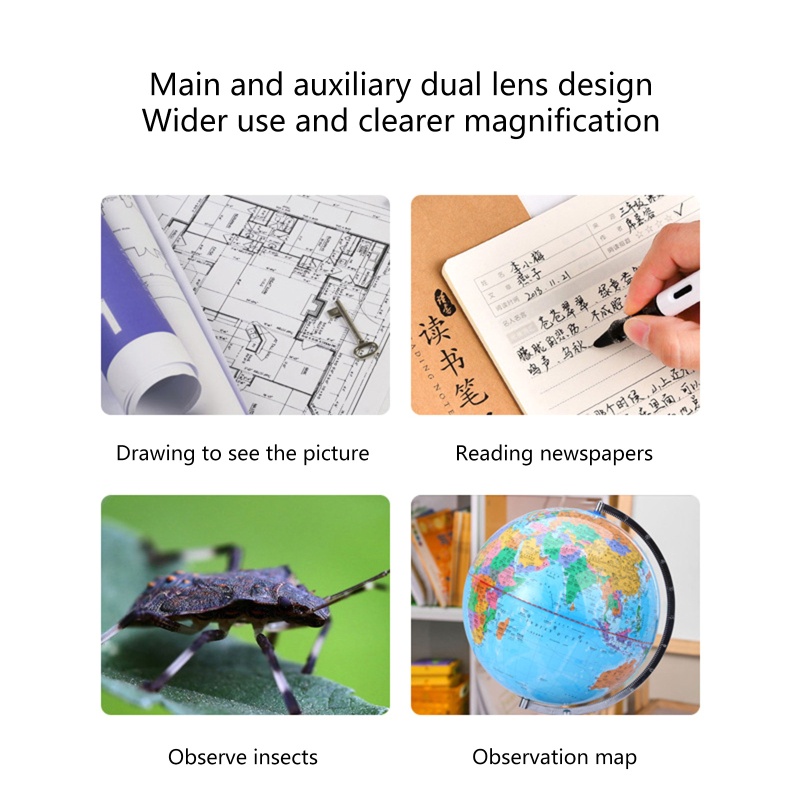 Kính Lúp Cầm Tay Chống Rơi Hình Thú Hoạt Hình Cho Trẻ Em