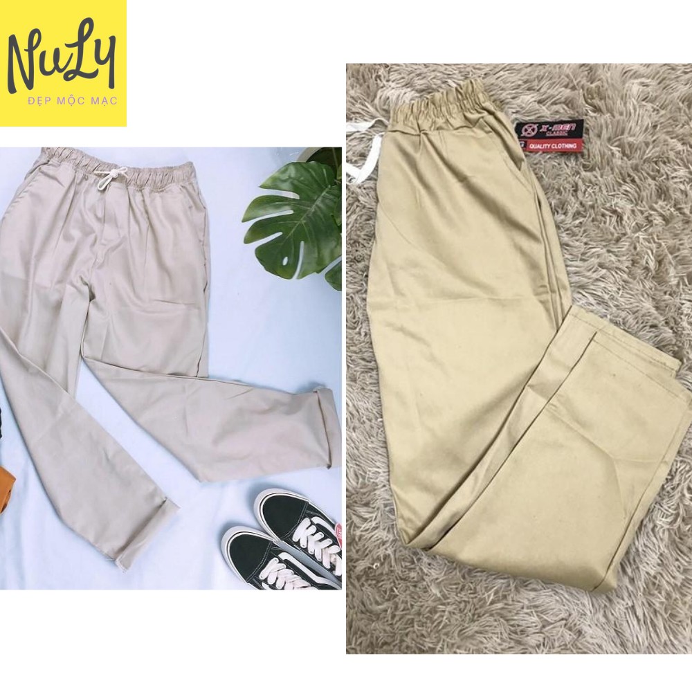 [CHẤT ĐẸP] Quần Kaki Nữ Unisex Ống Suông Sắn Gấu Hiện Đại, Cá Tính Freesize Dưới 60kg | BigBuy360 - bigbuy360.vn