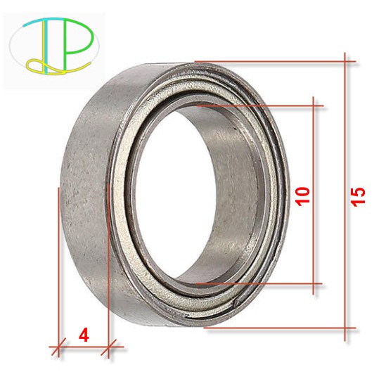 Vòng bi 10x15x4 / Vòng bi 6700ZZ / Bạc đạn 10x15x4