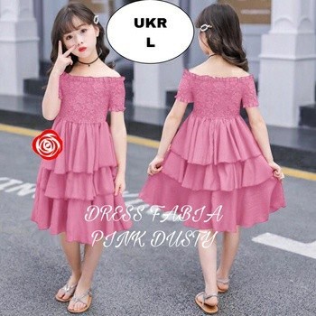 Đầm Hồng Xếp Tầng Xinh Đẹp MTF Dành Cho Bé Gái 10-12 Tuổi
