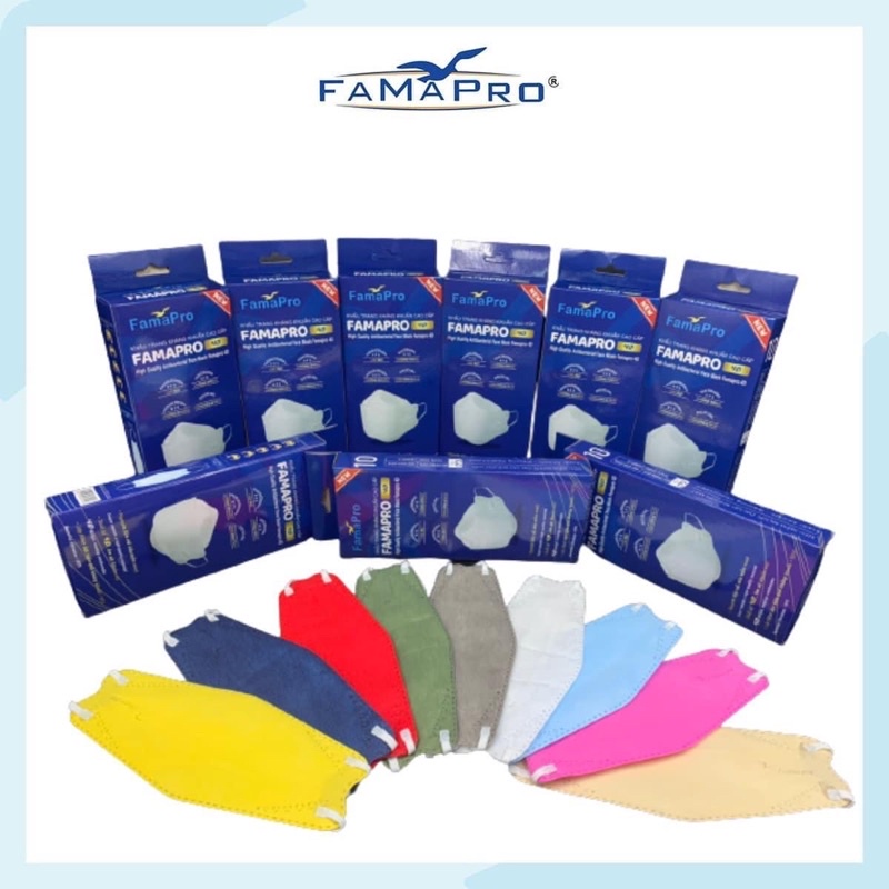 Khẩu Trang 4D FAMAPRO 4D Hộp 10/Cái (Màu Ngẫu Nhiên)