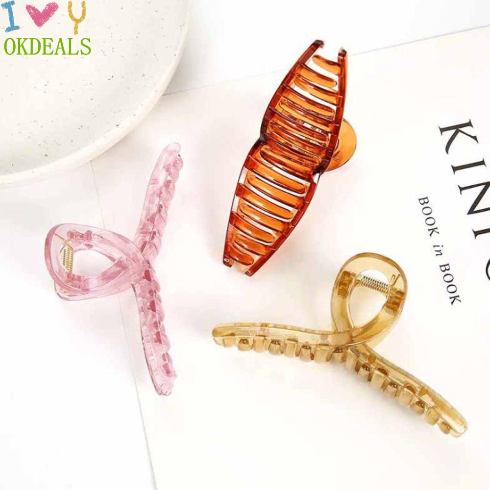 Kẹp tóc càng cua tạo kiểu chống trượt nhiều màu sắc thời trang đơn giản thanh lịch cho nữ