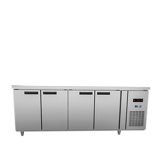TOPCOOL BY DM - Tủ bàn đông quạt gió 4 cánh mở inox 2230x750x850