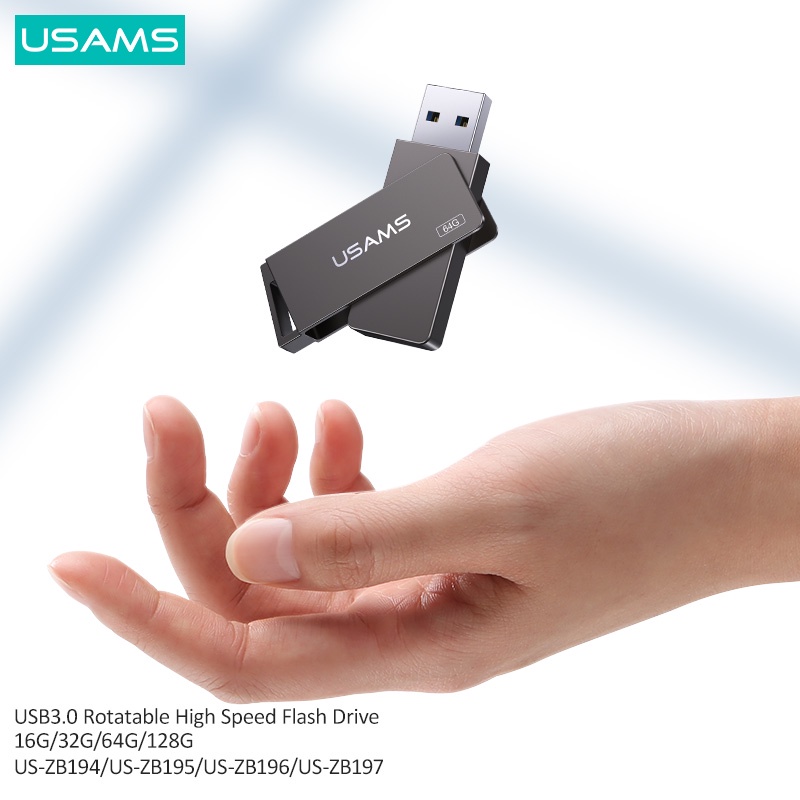Usams Ổ Đĩa USB Tốc Độ Cao Xoay Được Bằng Hợp Kim Kẽm 16G 32GB 64GB 128GB