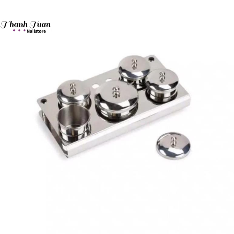 Bộ NỒI INOX đựng lưu huỳnh có sẵn 2 loại 3 và 5   - Phụ kiện đồ nail